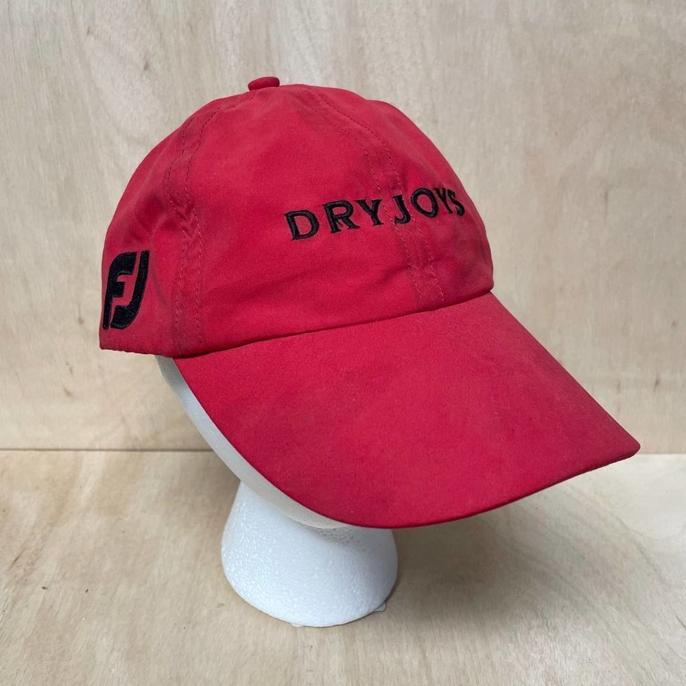 DryJoys by FootJoy All Weather Baseball Cap Golf Red Adjustable Hat